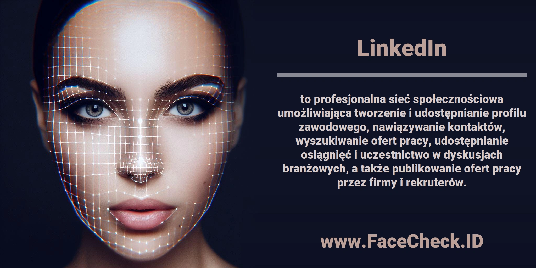 <b>LinkedIn</b> to profesjonalna sieć społecznościowa umożliwiająca tworzenie i udostępnianie profilu zawodowego, nawiązywanie kontaktów, wyszukiwanie ofert pracy, udostępnianie osiągnięć i uczestnictwo w dyskusjach branżowych, a także publikowanie ofert pracy przez firmy i rekruterów.