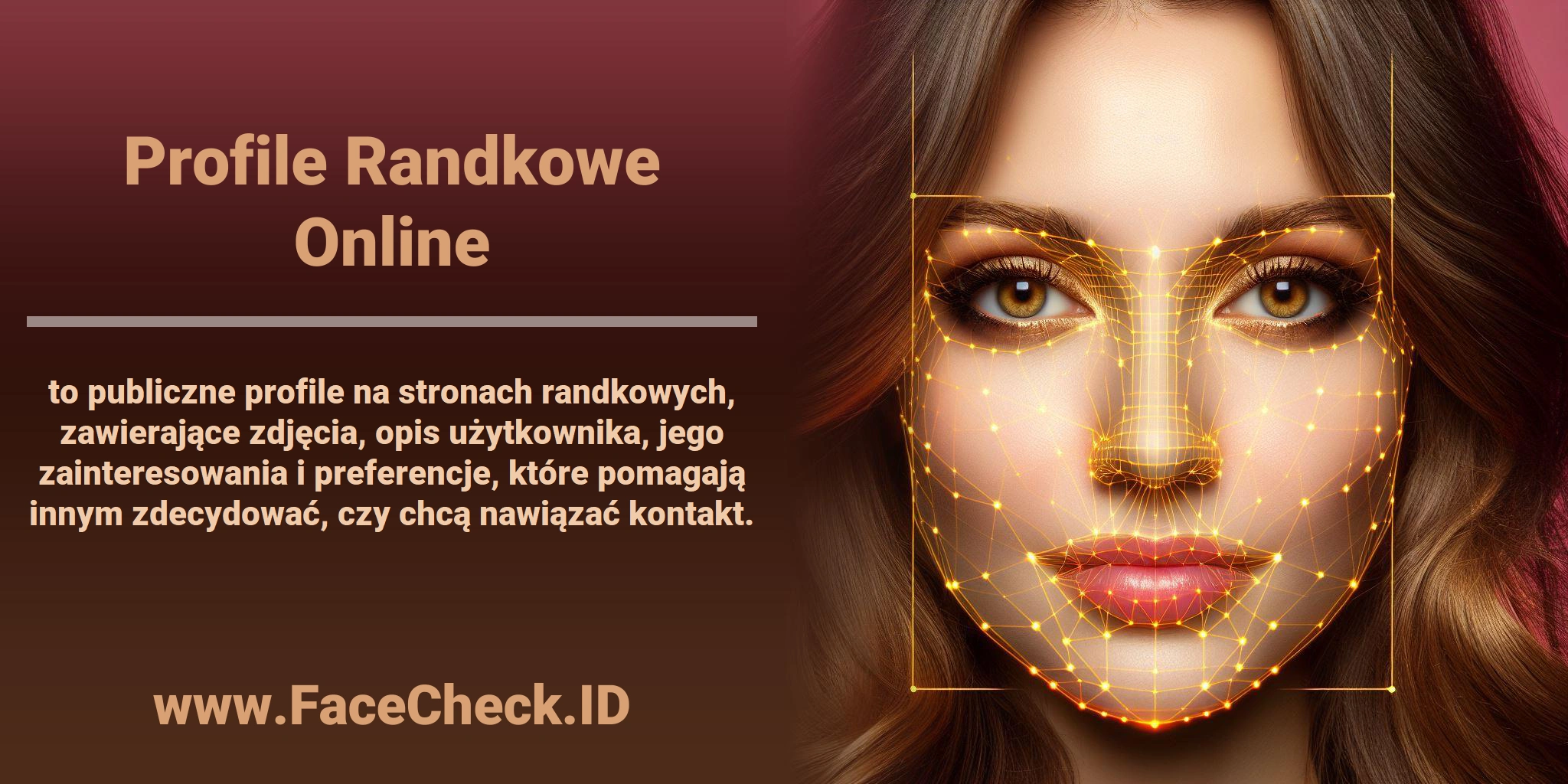 <b>Profile Randkowe Online</b> to publiczne profile na stronach randkowych, zawierające zdjęcia, opis użytkownika, jego zainteresowania i preferencje, które pomagają innym zdecydować, czy chcą nawiązać kontakt.