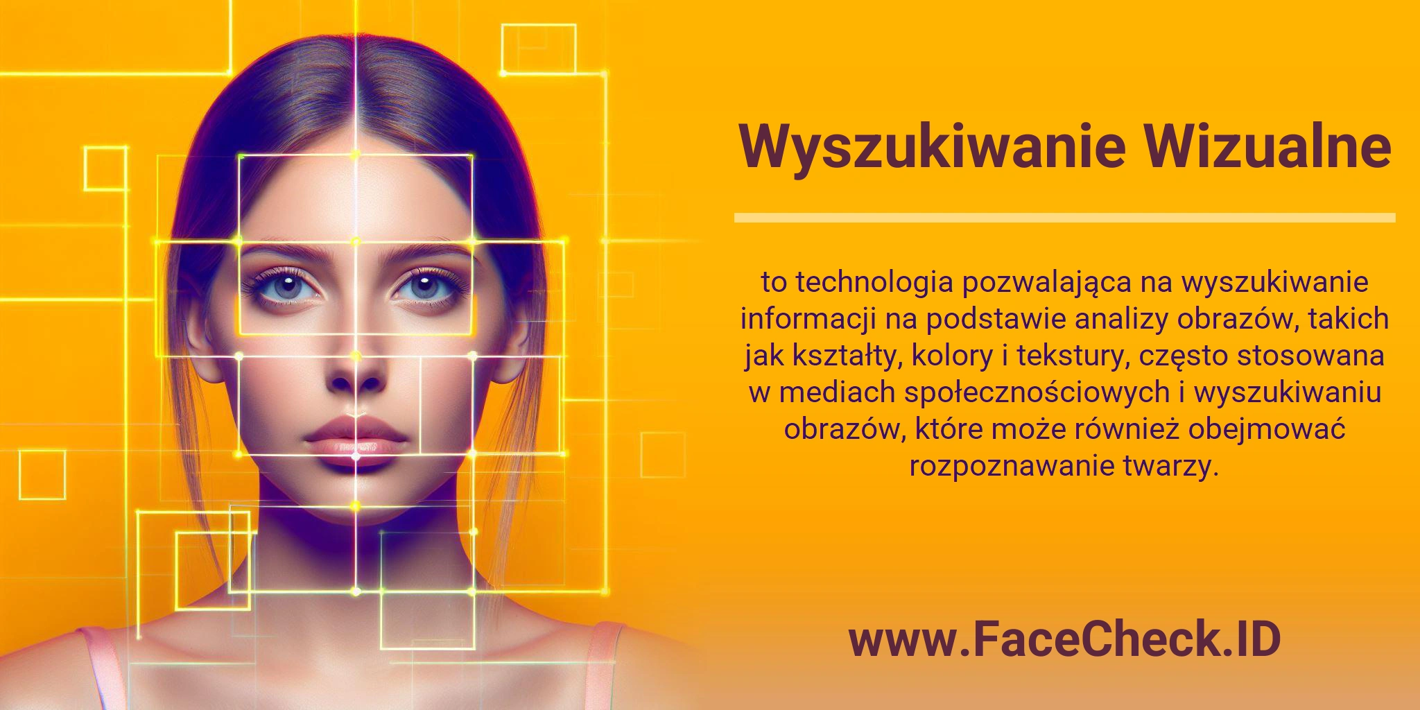 Wyszukiwanie Wizualne to technologia pozwalająca na wyszukiwanie informacji na podstawie analizy obrazów, takich jak kształty, kolory i tekstury, często stosowana w mediach społecznościowych i wyszukiwaniu obrazów, które może również obejmować rozpoznawanie twarzy.
