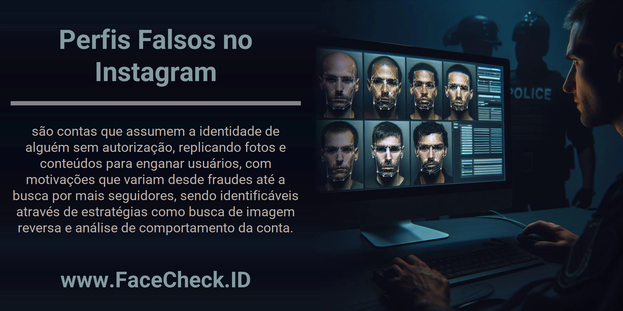 Perfis Falsos no Instagram são contas que assumem a identidade de alguém sem autorização, replicando fotos e conteúdos para enganar usuários, com motivações que variam desde fraudes até a busca por mais seguidores, sendo identificáveis através de estratégias como busca de imagem reversa e análise de comportamento da conta.