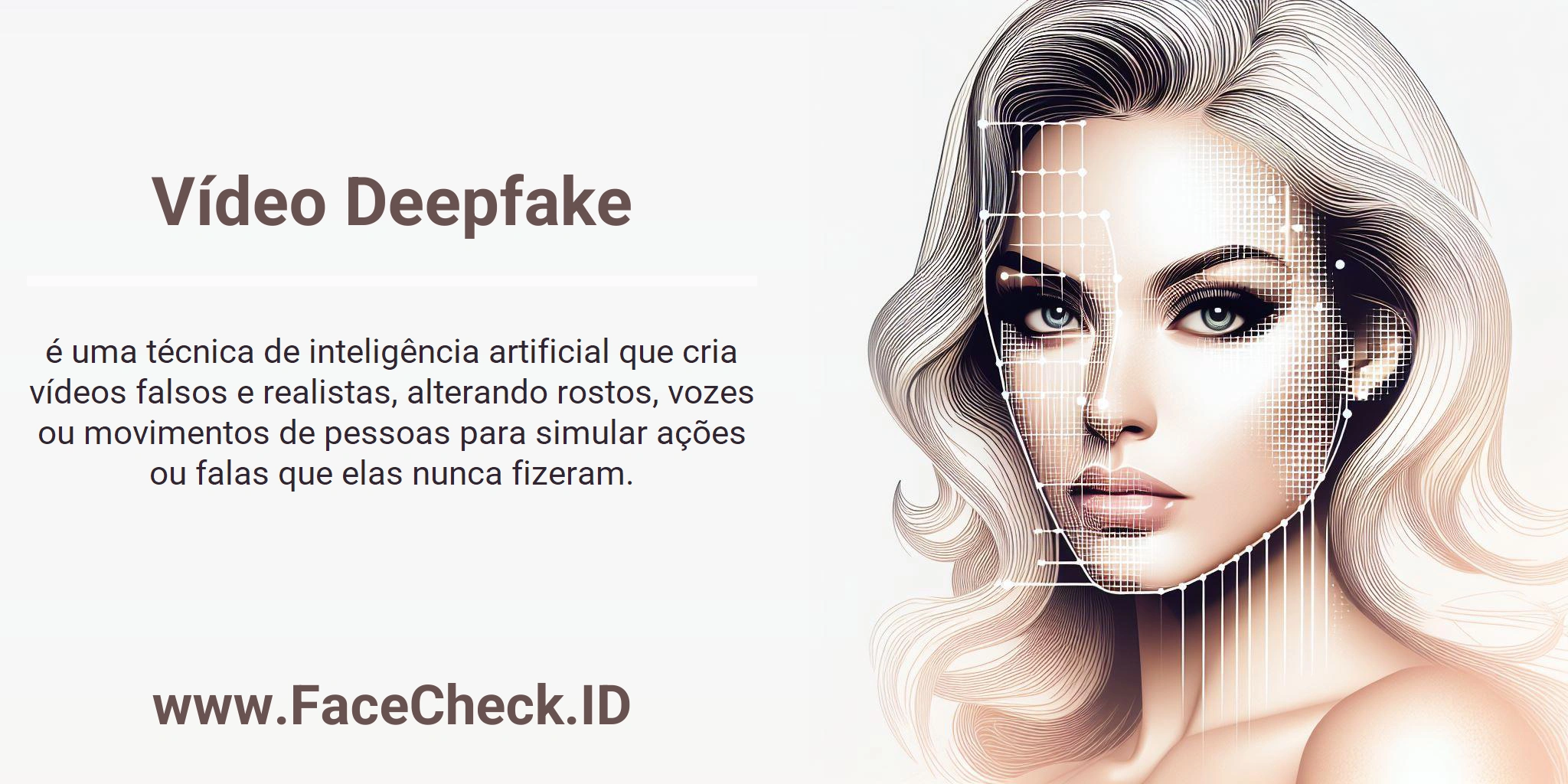<b>Vídeo Deepfake</b> é uma técnica de inteligência artificial que cria vídeos falsos e realistas, alterando rostos, vozes ou movimentos de pessoas para simular ações ou falas que elas nunca fizeram.