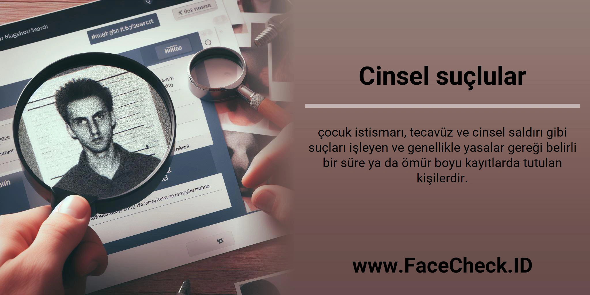 Cinsel suçlular çocuk istismarı, tecavüz ve cinsel saldırı gibi suçları işleyen ve genellikle yasalar gereği belirli bir süre ya da ömür boyu kayıtlarda tutulan kişilerdir.
