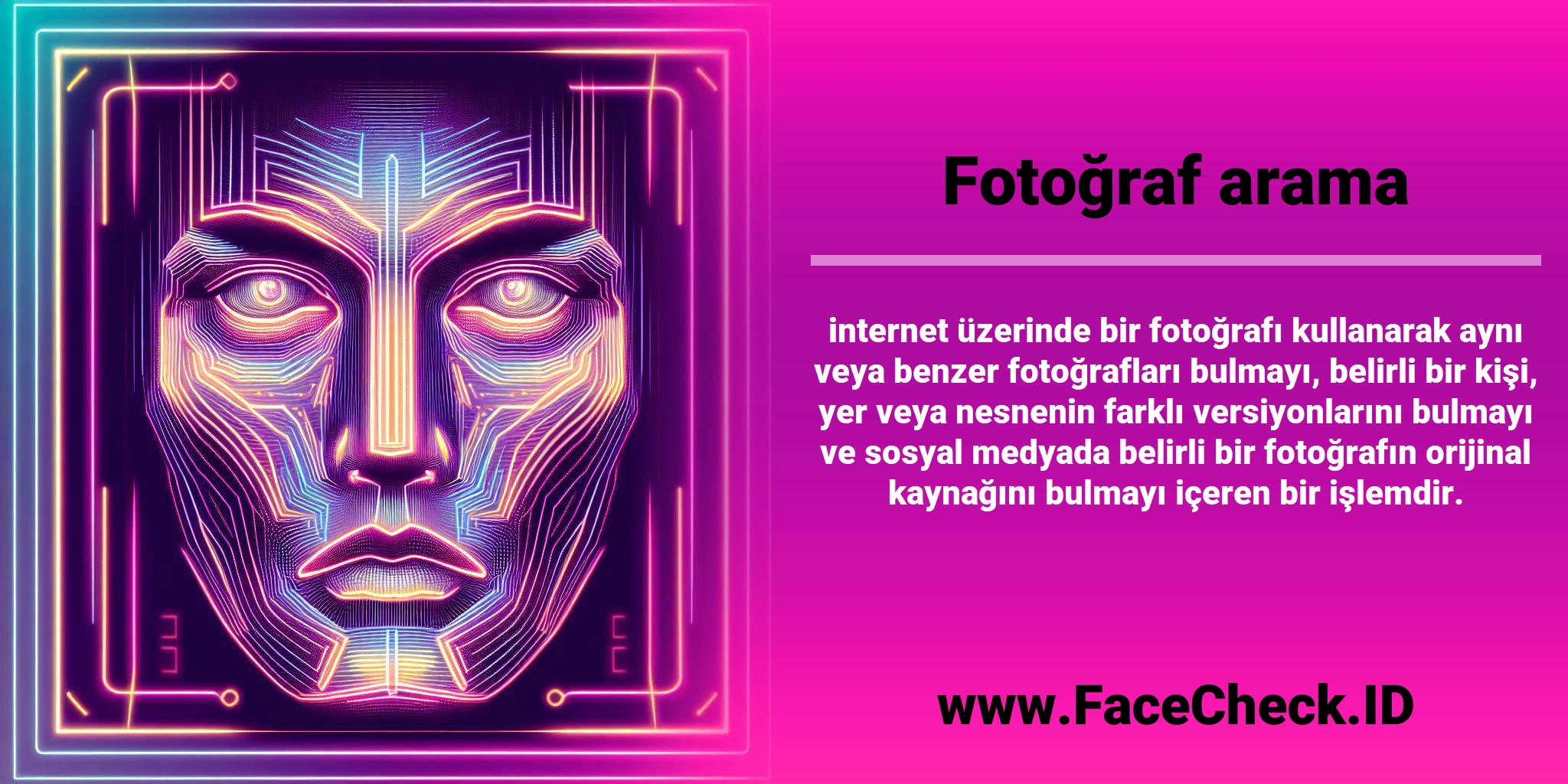 <b>Fotoğraf arama</b> internet üzerinde bir fotoğrafı kullanarak aynı veya benzer fotoğrafları bulmayı, belirli bir kişi, yer veya nesnenin farklı versiyonlarını bulmayı ve sosyal medyada belirli bir fotoğrafın orijinal kaynağını bulmayı içeren bir işlemdir.