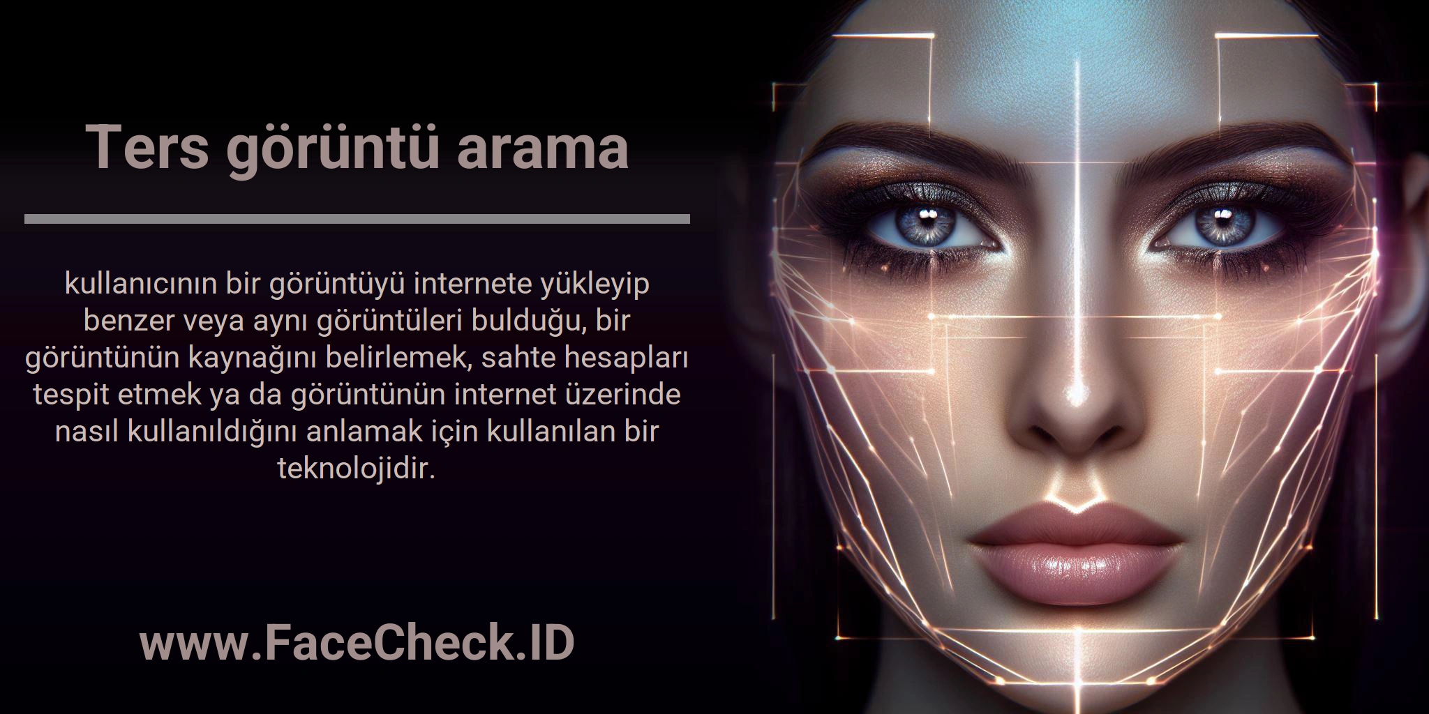 Ters görüntü arama kullanıcının bir görüntüyü internete yükleyip benzer veya aynı görüntüleri bulduğu, bir görüntünün kaynağını belirlemek, sahte hesapları tespit etmek ya da görüntünün internet üzerinde nasıl kullanıldığını anlamak için kullanılan bir teknolojidir.