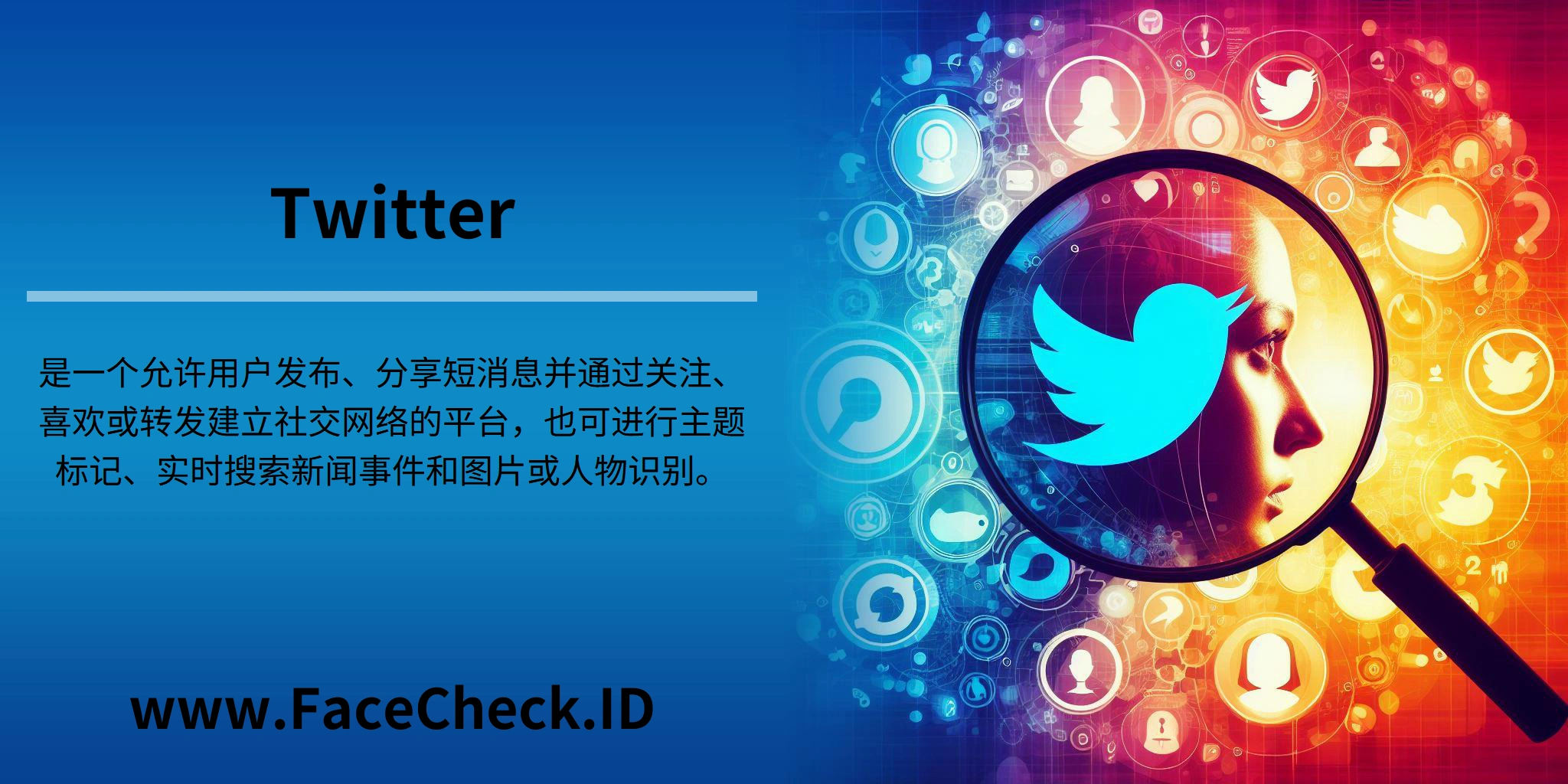 <b>Twitter</b>是一个允许用户发布、分享短消息并通过关注、喜欢或转发建立社交网络的平台，也可进行主题标记、实时搜索新闻事件和图片或人物识别。