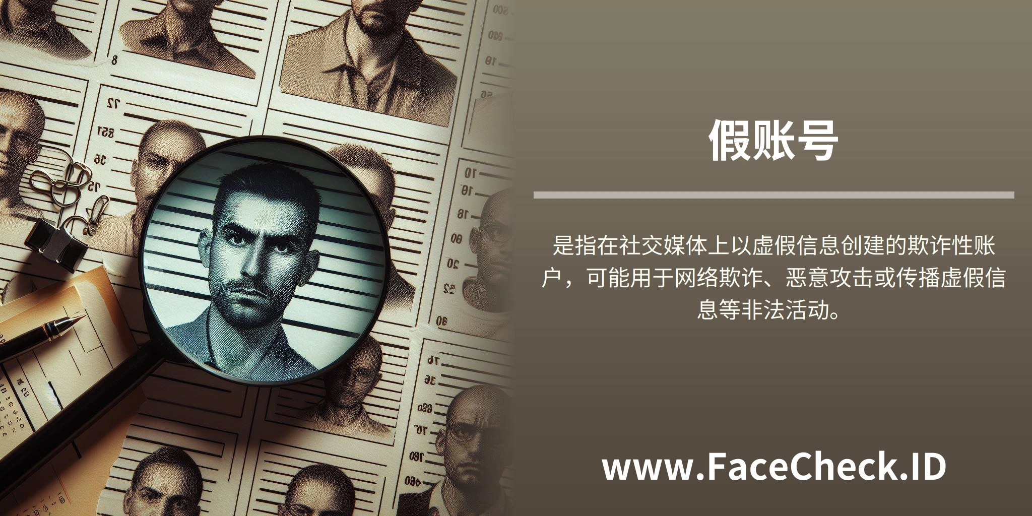 假账号是指在社交媒体上以虚假信息创建的欺诈性账户，可能用于网络欺诈、恶意攻击或传播虚假信息等非法活动。