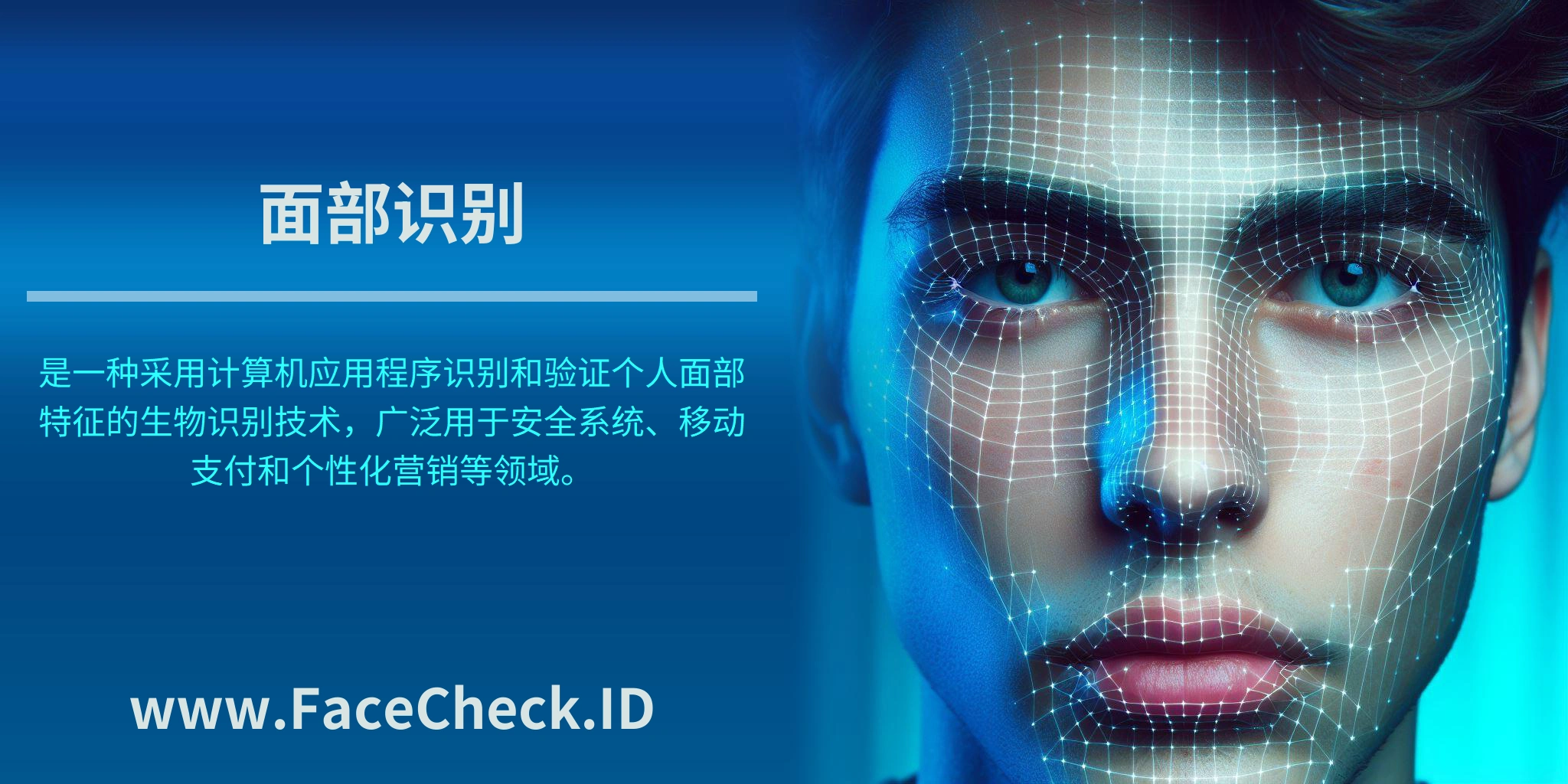 面部识别是一种采用计算机应用程序识别和验证个人面部特征的生物识别技术，广泛用于安全系统、移动支付和个性化营销等领域。
