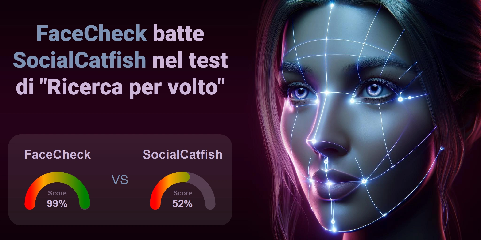 Qual è migliore per la ricerca di volti: <br>FaceCheck o SocialCatfish?